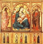 Taddeo di Bartolo Virgin and Child with St John the Baptist and St Andrew France oil painting artist